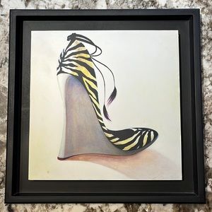 *SOLD* Shoe High Heel Zebra Print Picture